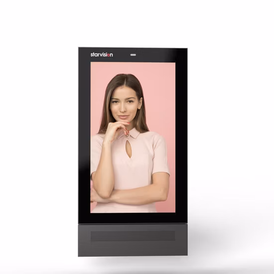 Tótem al aire libre de la señalización de Digitaces del LCD de la exhibición de la publicidad con la capa de Ar para el aeropuerto