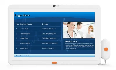 Soporte de montaje en pared, pantalla IPS, tableta médica, pantalla táctil Android 8,1 de 15,6 pulgadas, PC con Android